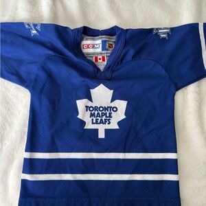 CCM Blue Hockey Jersey with White Logo
